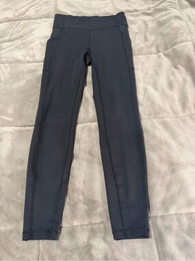 lululemon athletica Black Performance Leggings with Stitch Detail